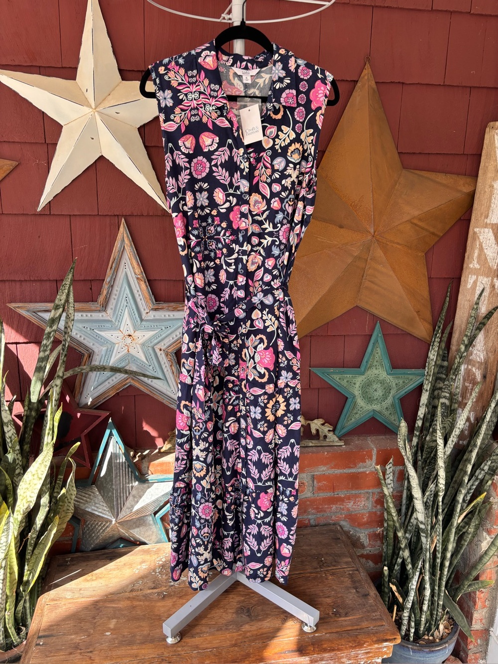 NWT Y2K Croft & Barrow Floral Full Button Down Front Dress Women’s Size XL